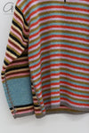 YANYAN KNITS striped lapel pullover YYK-YYW23-1531-TW striped